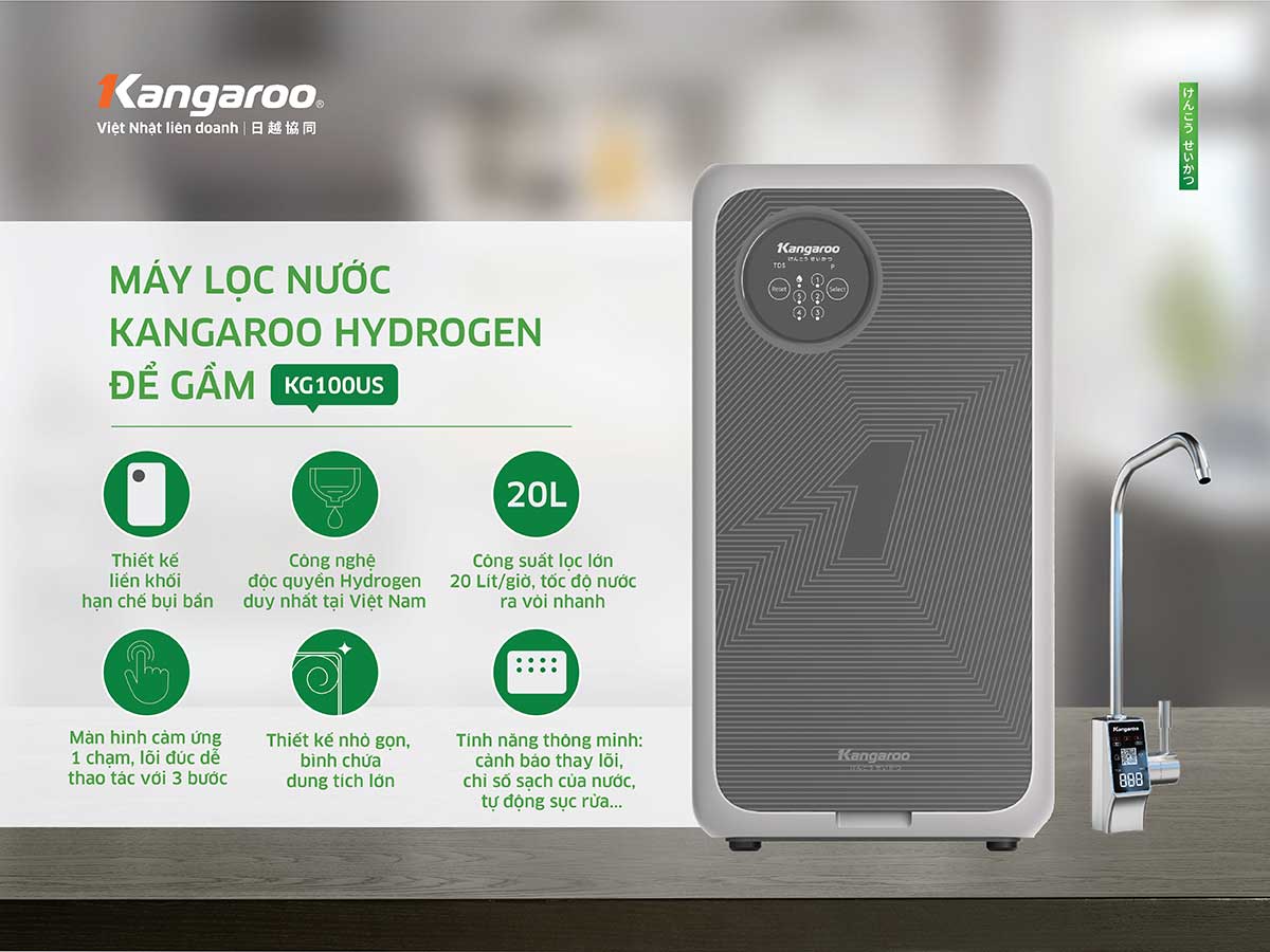 Máy lọc nước kangaroo hydrogen KG100US 